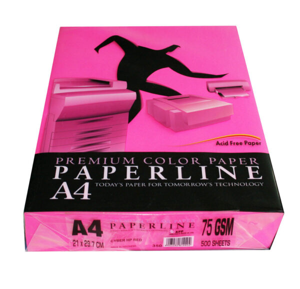 00932 EC Papir fotok.PAPERLINE A4 fluo ciklama CHP RED 75gr.500 P5 350 00932 1