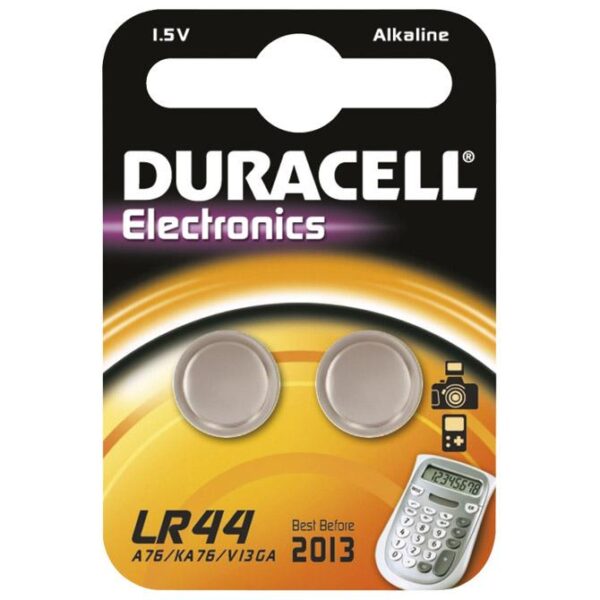 Baterija alkalna 15V pk2 Duracell LR44 blister 1