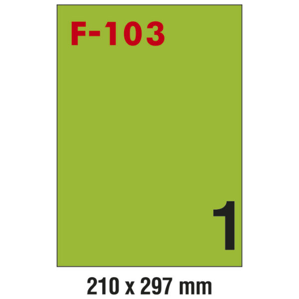 Etikete ILK 210x297mm pk100L Fornax F 103 zelene 1