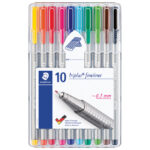 Flomaster fineliner 03mm Triplus Staedtler 334SB10 blister 1