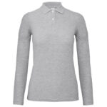 Majica dugi rukavi polo BC ID.001 LSL women 180g svijetlo siva 1