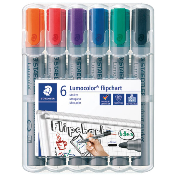 Marker Flipchart 2mm pk6 Lumocolor Staedtler 356 WP6 sortirano 1