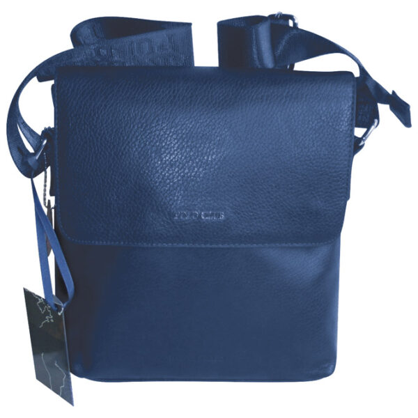 Torba kozna unisex na rame 24x26cm Polo Club Harvey Miller 30328 plava 000042681 1